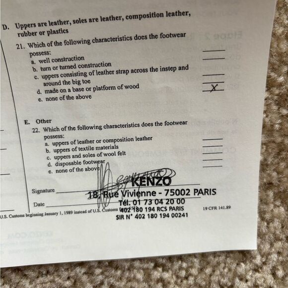 Kenzo Paris Black Suede Espadrilles with Box & Paperwork Size 43 EU - Picture 8 of 9